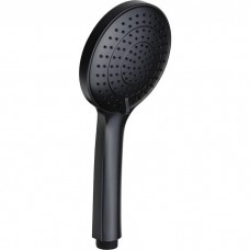Ручной душ Paffoni Ginevra, массажная душевая головка 110 мм, три режима массажа, черный матовый (ZDOC125NO)