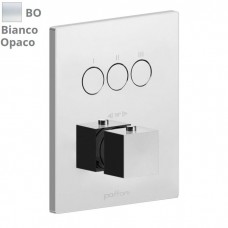 Смеситель скрытого монтажа Paffoni Compact box (3 функции) внешняя часть, Bianco Opaco (CPT519BO)