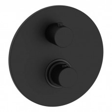 Смеситель скрытого монтажа Paffoni Light с термостатом на 2 выхода, черный матовый (LIQ018NO)