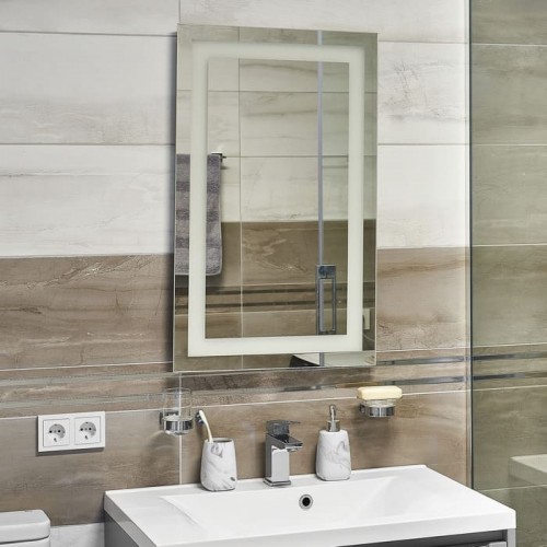 Зеркалo для ванной UNIO MRR-01 SQR-AA 500 x 800 mm LED FL