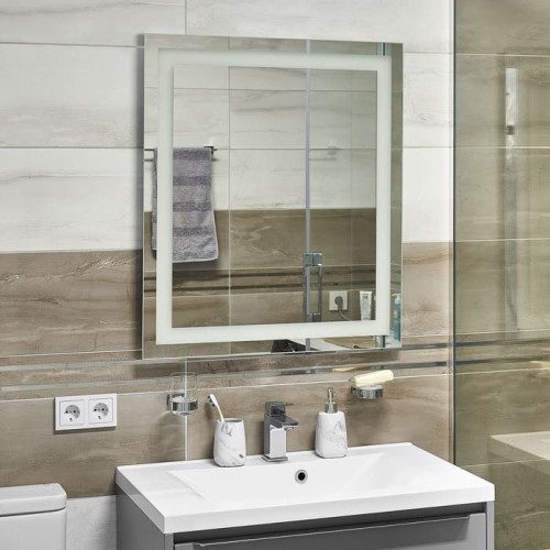 Зеркалo для ванной UNIO MRR-01 SQR-AA-H 700 x 800 mm LED FL с подогревом