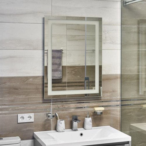 Зеркалo для ванной UNIO MRR-01 SQR-AA 600 x 800 mm LED FL