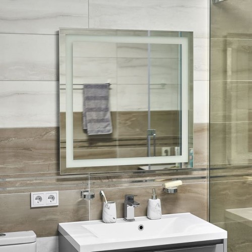 Зеркалo для ванной UNIO MRR-01 SQR-AA 800 x 800 mm LED FL