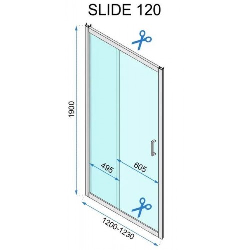 Душові двері Rea Slide 120 Rea-K0259