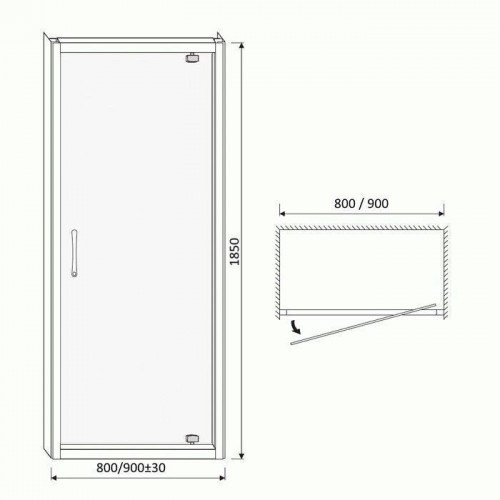Душевая дверь Eger 599-150-80(h)