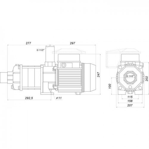 Насос центробежный горизонтальный многоступенчатый OP-40/5 2.2 кВт SAER (14 м3/ч,53 м)