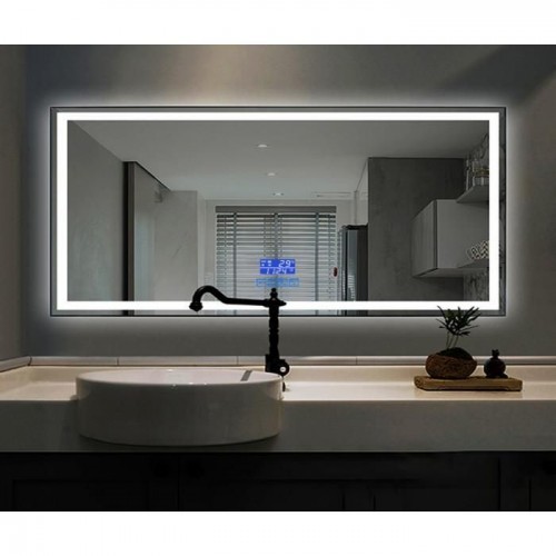 Зеркало для ванной Dusel DE-M0061S1 Black 80х65 см фото номер 