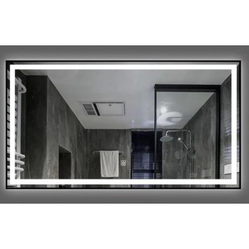 Зеркало для ванной Dusel DE-M0061S1 Silver 80х65 см с часами фото номер 