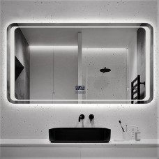 Зеркало для ванной Dusel DE-M3031 80х65 см с часами