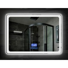 Зеркало для ванной Dusel DE-M3051 80х65 см с часами