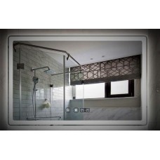 Дзеркало для ванної Dusel DE-M3051 100х75 см с часами