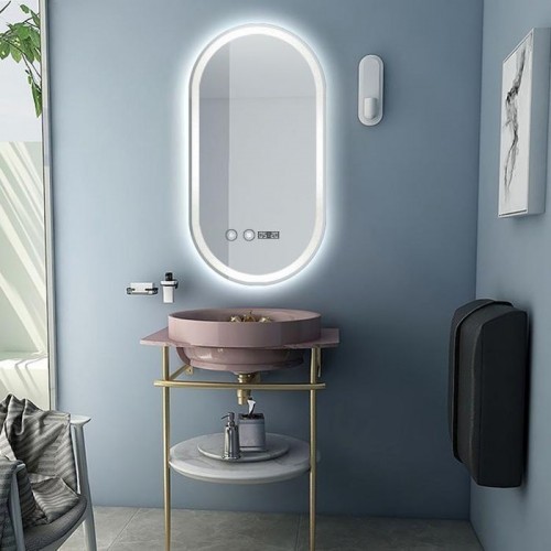 Зеркало для ванной Dusel DE-M4031 60х120 см с часами
