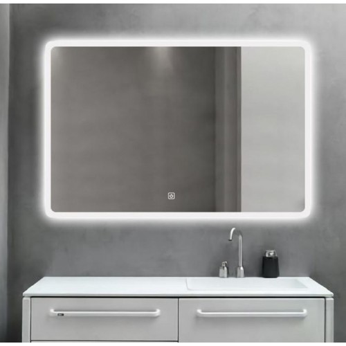 Дзеркало для ванної Dusel DE-M3011 100х75 см Сенсорное включение + подогрев + часы/темп