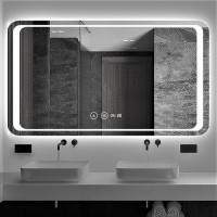 Зеркало для ванной Dusel DE-M3031 100х75 см Увеличительная линза + сенсорное включение + подогрев