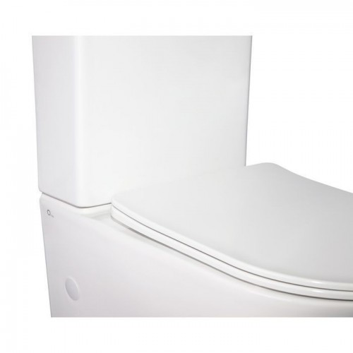 Унитаз напольный Qtap Stork безободковый с сиденьем Soft-close QT15222178W