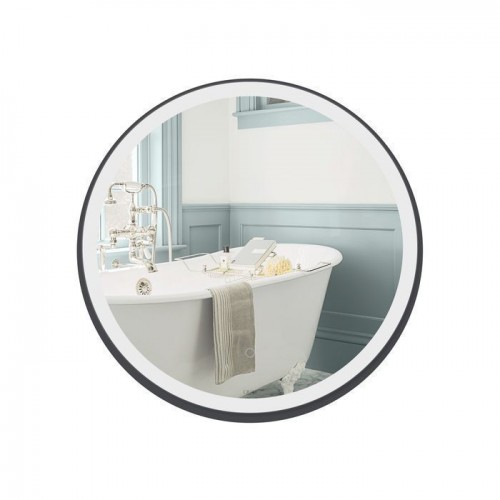 Дзеркало для ванної Qtap Robin R600 Black з LED-підсвічуванням та антизапотіванням QT13786501B фото номер 