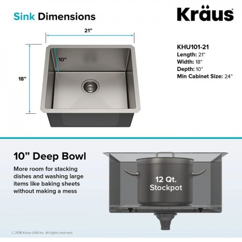 Кухонна мийка нержавіюча Kraus Standart PRO™ KHU101-21