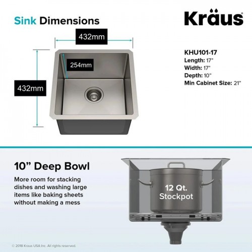 Кухонна мийка нержавіюча Kraus Standart PRO™ KHU101-17