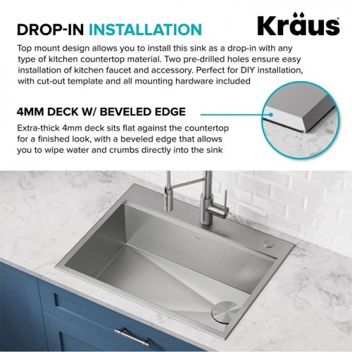 Кухонна мийка нержавіюча Kraus Kore™ KWT302-30