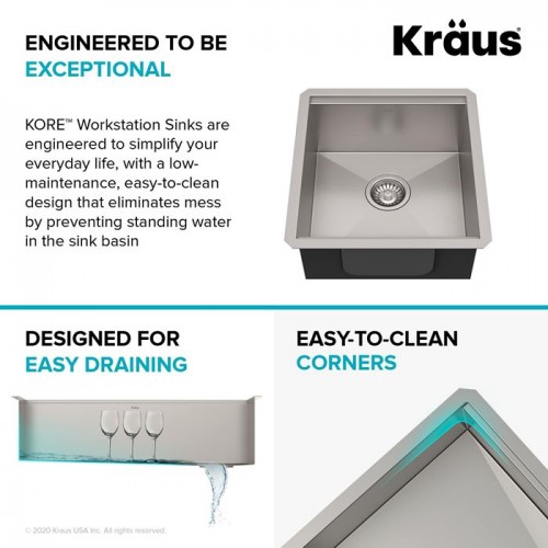 Кухонна мийка нержавіюча Kraus Kore™ KWU111-17
