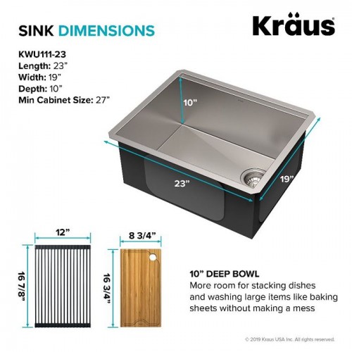 Кухонна мийка нержавіюча Kraus Kore™ KWU111-23