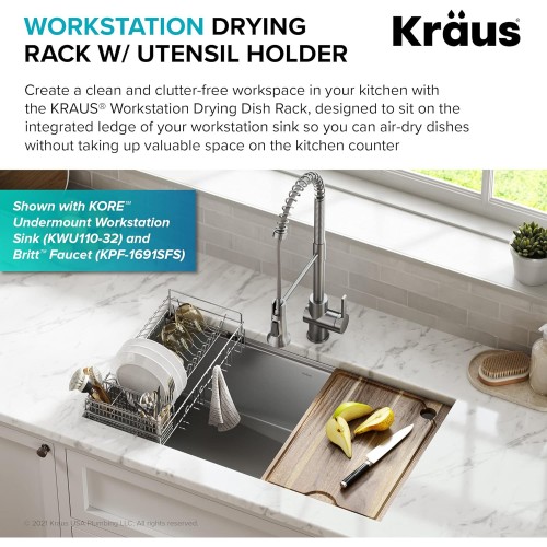 Стійка для посуду з нержавіючої сталі Kraus KDR-3
