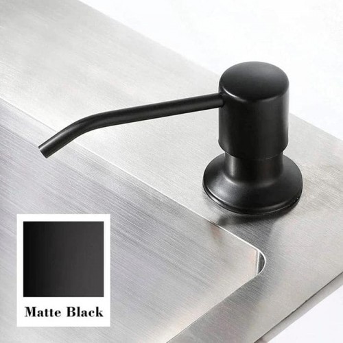 Мийка кухонна з нержавіючої сталі Dusel DS50560-2NB 600*500*220 (Nano Black)