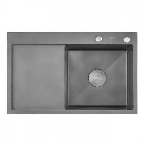 Мийка кухонна з нержавіючої сталі Dusel DS50678-1LNG 780*490*230 Left (Nano Grey)