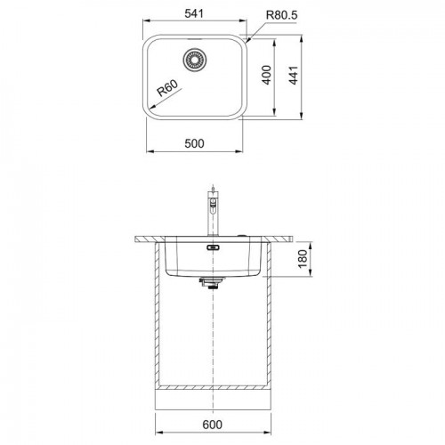 Кухонная мойка Franke Smart SRX 110-50 (122.0703.300) полированная