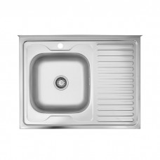 Кухонна мийка накладна Kroner KRP Dekor - 6080L (0.6 мм)