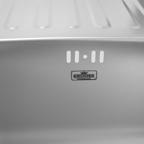 Кухонна мийка Kroner KRP Satin - 6350 (0.8 мм)