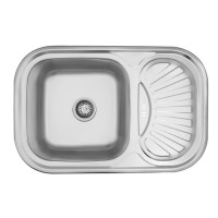 Кухонна мийка Kroner KRP Satin - 7549 (0.8 мм)
