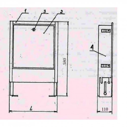 Коллекторный шкаф внутренний ECO ШКВ-01 440x580x110 (3) фото номер 2