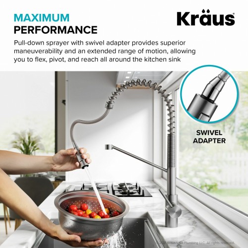 Змішувач для кухні з гнучким зливом Kraus KPF-2631SFACB - Бронзовый/Шампань
