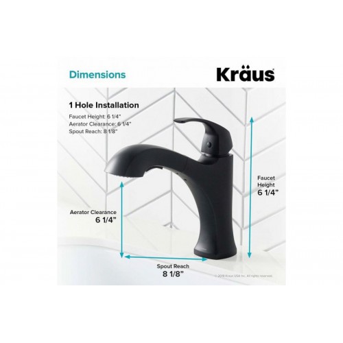 Смеситель для кухни с гибким изливом Kraus KPF-2252MB - Черный фото номер 1