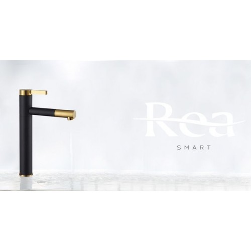 Смеситель для умывальника Rea Smart Черный Золото Rea-B7402