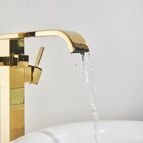 Смеситель для ванной напольный Rea Carat Золото Rea-B5231 Rea-B5231