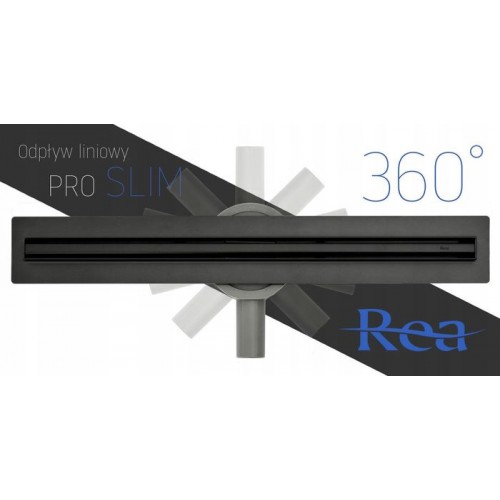 Трап для душа Rea NEO Slim Pro Черный 50 Rea-G6992