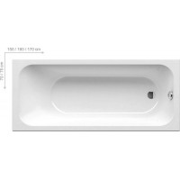 Акрилова ванна Ravak Chrome Slim 170X75 C741300000