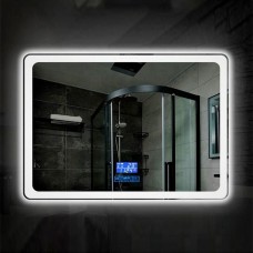 Дзеркало для ванної Dusel DE-M3051 75x100см Збільшувальна лінза+ сенсорне включення+підігрів+годинник/темп