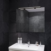 Зеркало для ванной Sanwerk SIMPLI Minima 80*65 со светильником LED NC-LE72 black (60 cm) AL